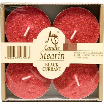 Svíčka Stearin Čajové Maxi 4ks Černý rybíz vonná svíčka 4x45 gram 208 gram
