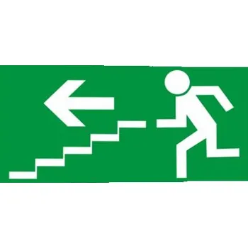 Únikové schodiště vlevo dolů Samolepka 300 x 150 mm tl. 0.1 mm - Kód: 09761