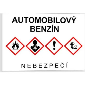 AUTOMOBILOVÝ BENZÍN CLP (GHS) Samolepka 105 x 74 mm tl. 0.1 mm - Kód: 12991