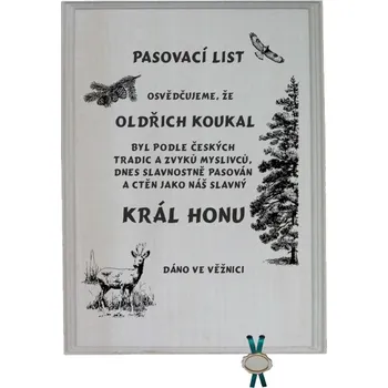 Pasovací list král honu č.723 na frézované desce