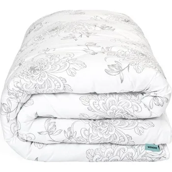 přikrývka Wendre přikrývka Blumen, 140 x 200 cm, šedá
