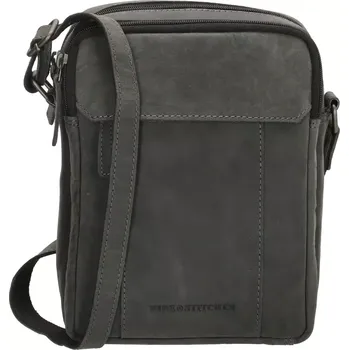 Pánská kožená crossbody taška přes rameno černá - Hide & Stitches 20021 - stylová a praktická s nastavitelným popruhem | Cooltovka.cz