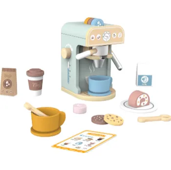 Dřevěná hračka Kávovar s příslušenstvím Pastel