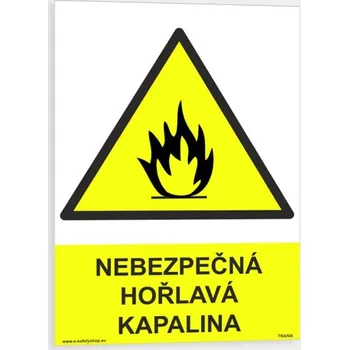 Nebezpečná hořlavá kapalina Samolepka 210 x 297 mm (A4) tl. 0.1 mm - Kód: 08674