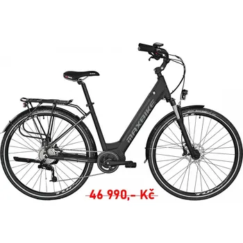 Jízdní kolo Maxbike elektrokolo Urbea černý mat+šedá - 18"