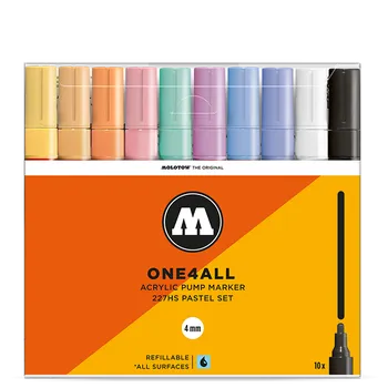 Akrylové fixy MOLOTOW One4All 227HS 4mm, 10ks pastelové
