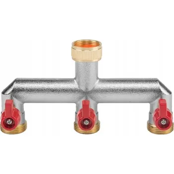 Pěstitelství Třícestný mosazný rozdělovač Bradas vnitřní/vnější závit 3/4"