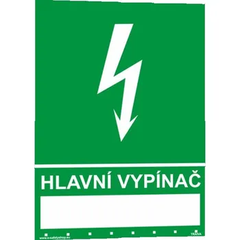 Hlavní vypínač Plast 105 x 148 mm (A6) tl. 0.5 mm - Kód: 10422