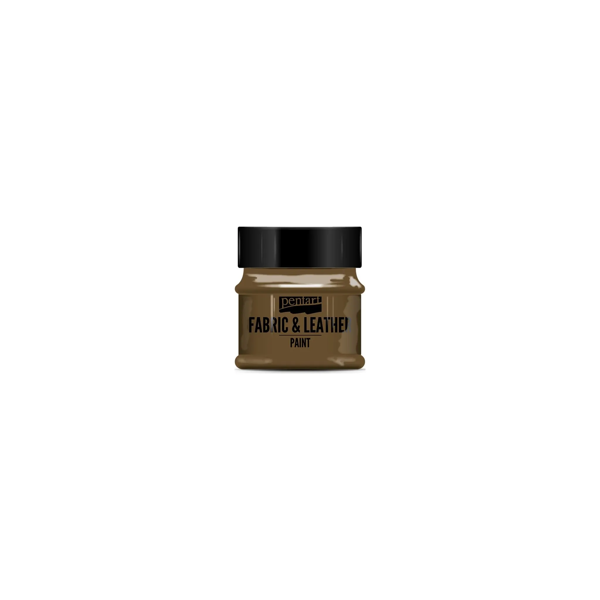 Fotografie 1 - Speciální výtvarná barva Pentart Barva na kůži a textil 50 ml tmavě hnědá