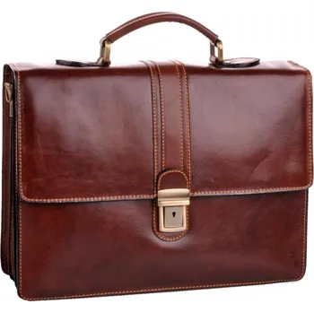 Pánská aktovka pánská kožená aktovka 906 hnědá, IL GIGLIO
