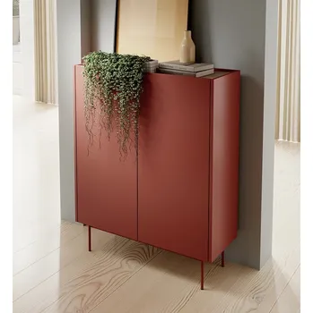 Komoda Vysoká komoda Color - cihlová/dub linea