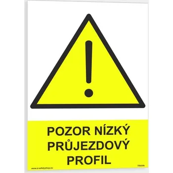 Pozor nízký průjezdový profil Plast 148 x 210 mm (A5) tl. 0.5 mm - Kód: 14063