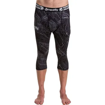 Pánské termoprádlo Pánské 3/4 termo kalhoty Meatfly Karev černá/bílá M