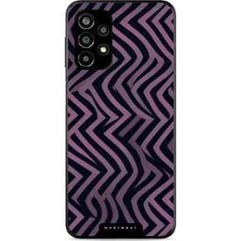Pouzdro na mobilní telefon Lesklý kryt Mobiwear Glossy - Samsung Galaxy A23 - GA55G Fialové klikyháky (Prémiové lesklé pouzdro, obal, kryt Mobiwear Glossy na mobil Samsung Galaxy A23 - GA55G Fialové klikyháky, materiál Plast + TPU silikon - krytí po všech stranách, neošoupatelný)