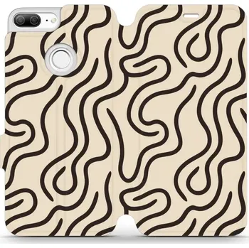 Pouzdro na mobilní telefon Flipové pouzdro Mobiwear - Honor 9 Lite - VA60S Linky (Knížkové flip pouzdro, obal, kryt na mobil Honor 9 Lite - VA60S Linky, materiál Umělá kůže + TPU - ochrana 360°, stojánek, silikonová vanička, magnetické zavírání)
