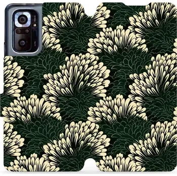 Pouzdro na mobilní telefon Flipové pouzdro Mobiwear - Xiaomi Redmi Note 10 Pro - VA45S Travina (Knížkové flip pouzdro, obal, kryt na mobil Xiaomi Redmi Note 10 Pro - VA45S Travina, materiál Umělá kůže + TPU - ochrana 360°, stojánek, silikonová vanička, magnetické zavírání)