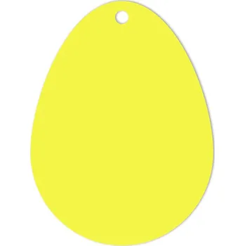 Velikonoční dekorace Vejce s dírkou 9 x 7 cm, žlutá