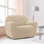 decoDoma napínací potah na křeslo strečový NIAGARA smetanová křeslo (š. 70 - 110 cm)