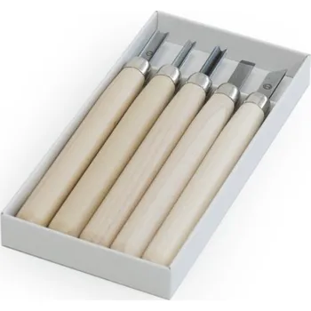 Dláto Sada řezbářských mini-dlát MARUICHI T-5 s dřevěnou rukojetí - 5 kusů