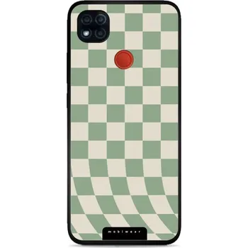 Pouzdro na mobilní telefon Lesklý kryt Mobiwear Glossy - Xiaomi Redmi 9C - GA58G Zelená a béžová šachovnice (Prémiové lesklé pouzdro, obal, kryt Mobiwear Glossy na mobil Xiaomi Redmi 9C - GA58G Zelená a béžová šachovnice, materiál Plast + TPU silikon - krytí po všech stranách,)