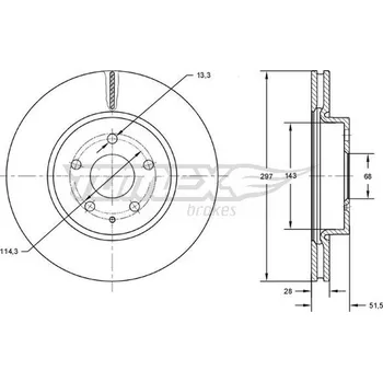 Brzdový kotouč Brzdový kotouč TOMEX Brakes TX 72-77