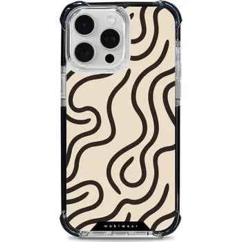 Pouzdro na mobilní telefon Odolný obal Mobiwear MagSafe Elite Bumper - Apple iPhone 15 Pro Max - DA60D Linky (Odolný kryt, pouzdro, obal Mobiwear Elite Bumper na mobil Apple iPhone 15 Pro Max - DA60D Linky, materiál Plast + TPU silikon + kov - zesílená ochrana telefonu, podpora)