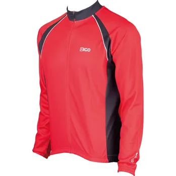 cyklistický dres Eigo Logic pánský cyklistický dres s dlouhým rukávem jaro/ podzim, červený/ černý - XXL JRLMLOGICRED