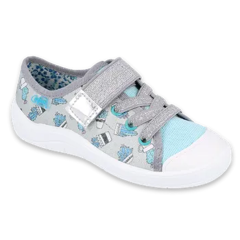 Dívčí tenisky BEFADO 1X168 dívčí tenisky 1SZ šedo modré 26 251X168_26