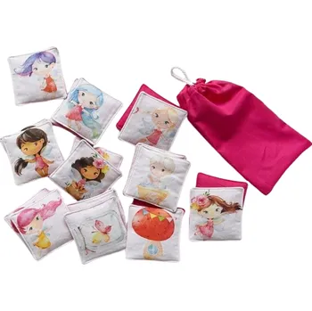 Výuková hračka MyMoo Textilní pexeso - 10 párů - Lesní víly