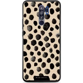 Pouzdro na mobilní telefon Lesklý kryt Mobiwear Glossy - Xiaomi Redmi 9 - GA50G Černé puntíky (Prémiové lesklé pouzdro, obal, kryt Mobiwear Glossy na mobil Xiaomi Redmi 9 - GA50G Černé puntíky, materiál Plast + TPU silikon - krytí po všech stranách, neošoupatelný potisk, tenké)