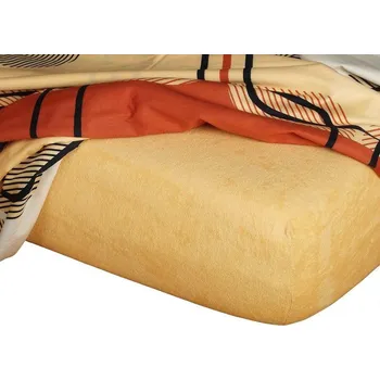 Prostěradlo Froté prostěradlo okr - 60x120/10 cm postýlka