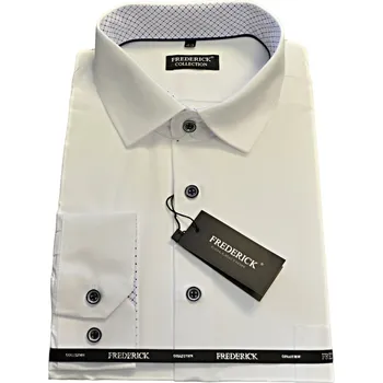 Pánská košile Pánská košile s dlouhým rukávem - střih REGULAR - vzor F276 - bílá - 44