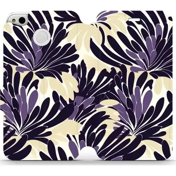 Pouzdro na mobilní telefon Flipové pouzdro Mobiwear - Xiaomi Redmi 4X - VA47S Fialová flóra (Knížkové flip pouzdro, obal, kryt na mobil Xiaomi Redmi 4X - VA47S Fialová flóra, materiál Umělá kůže + TPU - ochrana 360°, stojánek, silikonová vanička, magnetické zavírání)