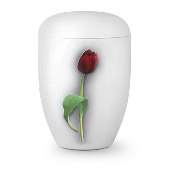 Smuteční dekorace Ekologická urna Fleur Blanche - Tulipán
