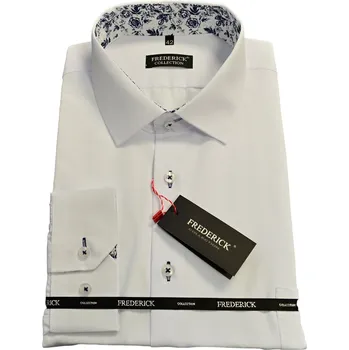 Pánská košile Pánská košile s dlouhým rukávem - střih REGULAR - vzor F664 - bíla barva - 52