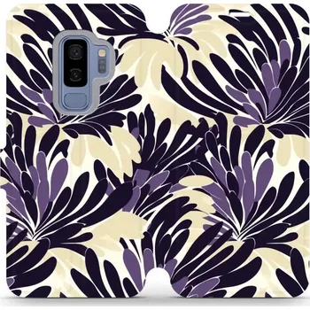 Pouzdro na mobilní telefon Flipové pouzdro Mobiwear - Samsung Galaxy S9 Plus - VA47S Fialová flóra (Knížkové flip pouzdro, obal, kryt na mobil Samsung Galaxy S9 Plus - VA47S Fialová flóra, materiál Umělá kůže + TPU - ochrana 360°, stojánek, silikonová vanička, magnetické zavírání)
