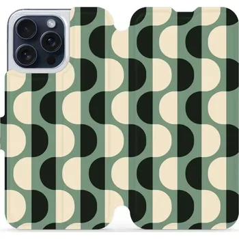 Pouzdro na mobilní telefon Flipové pouzdro Mobiwear - Apple iPhone 15 Pro Max - VA56S Magické vlnky (Knížkové flip pouzdro, obal, kryt na mobil Apple iPhone 15 Pro Max - VA56S Magické vlnky, materiál Umělá kůže + TPU - ochrana 360°, stojánek, silikonová vanička, magnetické zavírání