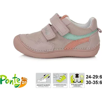 Dívčí polobotky Ponte DA03-4-1221B Barva: Růžová, Velikost: 34