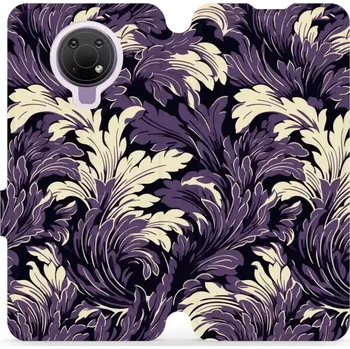 Pouzdro na mobilní telefon Flipové pouzdro Mobiwear - Nokia G20 / Nokia G10 - VA46S Fialové rostliny (Knížkové flip pouzdro, obal, kryt na mobil Nokia G20 / Nokia G10 - VA46S Fialové rostliny, materiál Umělá kůže + TPU - ochrana 360°, stojánek, silikonová vanička, magnetické zavírá