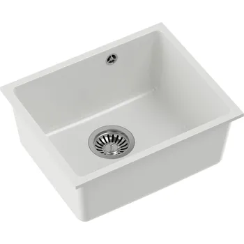 Granitový dřez Quadron Alec granitový dřez 46x37.5 cm bílá HQA4640BIK