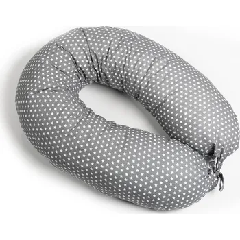 Povlak na kojící polštář Povlak na kojící polštář hvězdičky šedé