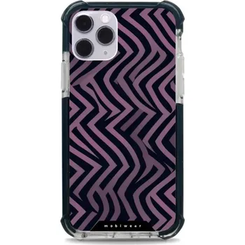Pouzdro na mobilní telefon Odolný obal Mobiwear MagSafe Elite Bumper - Apple iPhone 11 Pro - DA55D Fialové klikyháky (Odolný kryt, pouzdro, obal Mobiwear Elite Bumper na mobil Apple iPhone 11 Pro - DA55D Fialové klikyháky, materiál Plast + TPU silikon + kov - zesílená ochrana)