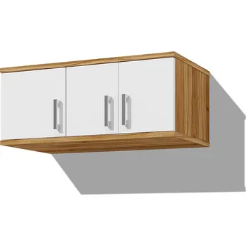 Šatní skříň Nabytekmorava Nástavec na skříně do předsíně PR 30 barva lamina: OŘECH LYON / BÍLÁ