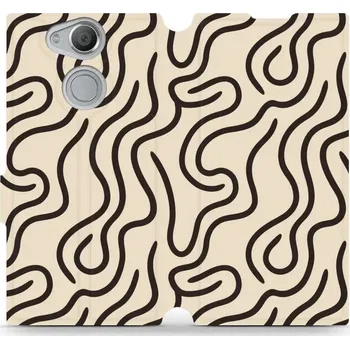 Pouzdro na mobilní telefon Flipové pouzdro Mobiwear - Sony Xperia XA2 - VA60S Linky (Knížkové flip pouzdro, obal, kryt na mobil Sony Xperia XA2 - VA60S Linky, materiál Umělá kůže + TPU - ochrana 360°, stojánek, silikonová vanička, magnetické zavírání)