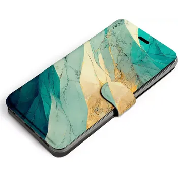 Pouzdro na mobilní telefon Flipové pouzdro Mobiwear na mobil Huawei Nova 10 - VP37S Zlatavý a zelenkavý mramor - VÝPRODEJ (Flip obal, kryt, pouzdro Mobiwear na mobilní telefon Huawei Nova 10 s motivem VP37S Zlatavý a zelenkavý mramor)