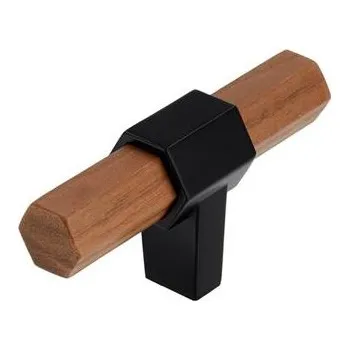 Nábytkové kování Moderní dřevěná knopka SIRO S677-68 HZ14PB12