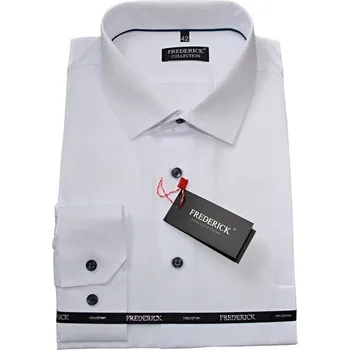 Pánská košile Pánská košile s dlouhým rukávem - střih REGULAR - vzor F628 - bíla barva - 42