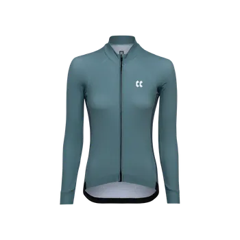 cyklistický dres KALAS PASSION Z4 | Cyklistický dres dlouhý rukáv TEMPS | Emerald Green | DÁMSKÝ | Velikost: 3