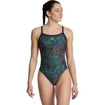 Dámské plavky ARENA - DÁMSKÉ JENDODÍLNÉ PLAVKY WOMAN´S ARENA OVERVIEW SWIM CHALLENGE BACK TMAVĚ ZELENÉ 006636550D32
