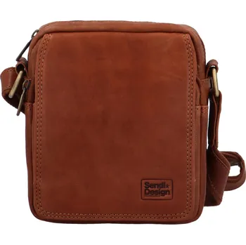 Pánská kožená taška přes rameno světle hnědá - SendiDesign Jarullo hnědá
